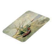 Vincent van Gogh - Fischerboote am Strand Magnet (Linke Seite)