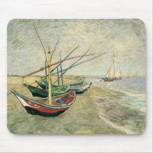 Vincent van Gogh - Fischerboote am Strand Mousepad