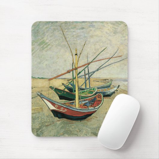 Vincent van Gogh - Fischerboote am Strand Mousepad (Mit Mouse)