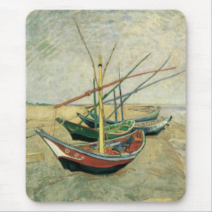 Vincent van Gogh - Fischerboote am Strand Mousepad