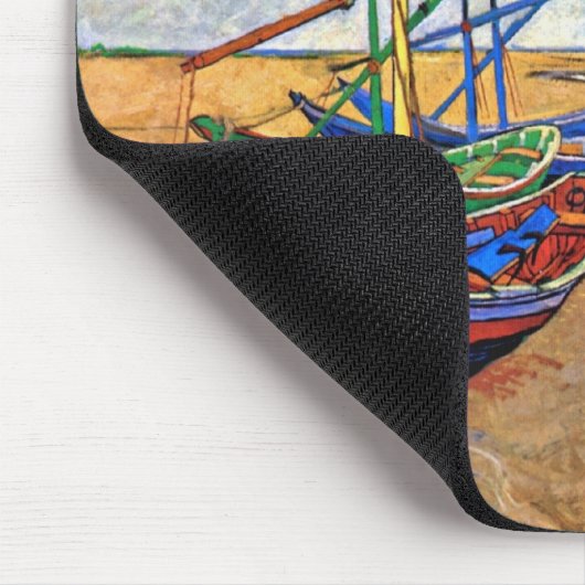 Vincent Van Gogh - Fischerboote am Strand Mousepad (Ecke)