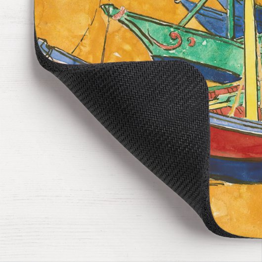 Vincent van Gogh - Fischerboote am Strand Mousepad (Ecke)