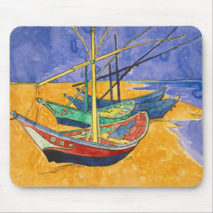 Vincent van Gogh - Fischerboote am Strand Mousepad