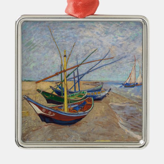 Vincent van Gogh - Fischerboote am Strand Ornament Aus Metall (Vorne)