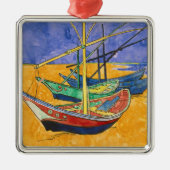 Vincent van Gogh - Fischerboote am Strand Ornament Aus Metall (Vorne)