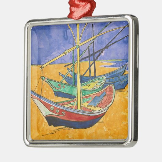 Vincent van Gogh - Fischerboote am Strand Ornament Aus Metall (Links)