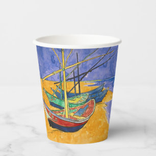 Vincent van Gogh - Fischerboote am Strand Pappbecher