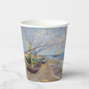 Vincent van Gogh - Fischerboote am Strand Pappbecher