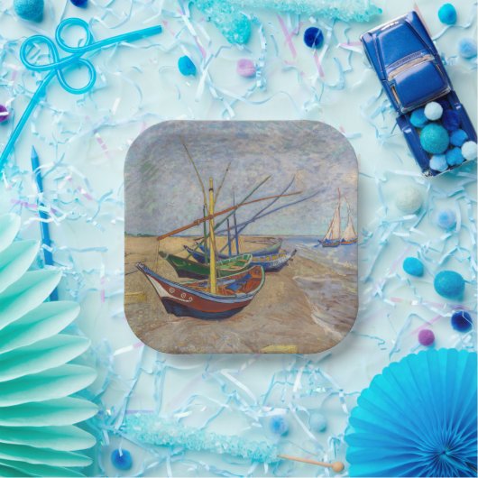 Vincent van Gogh - Fischerboote am Strand Pappteller (Party)