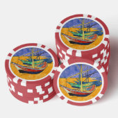 Vincent van Gogh - Fischerboote am Strand Pokerchips (Stapel)