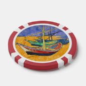 Vincent van Gogh - Fischerboote am Strand Pokerchips (Einzeln)
