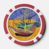 Vincent van Gogh - Fischerboote am Strand Pokerchips (Rückseite)