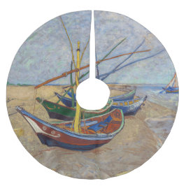 Vincent van Gogh - Fischerboote am Strand Polyester Weihnachtsbaumdecke