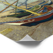 Vincent van Gogh - Fischerboote am Strand Poster (Ecke)