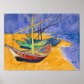 Vincent van Gogh | Fischerboote am Strand Poster (Vorne)