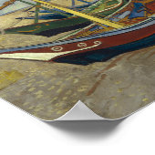 Vincent van Gogh - Fischerboote am Strand Poster (Ecke)