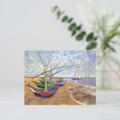 Vincent Van Gogh - Fischerboote am Strand Postkarte (Stehend Vorderseite)