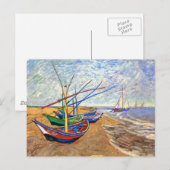 Vincent Van Gogh - Fischerboote am Strand Postkarte (Vorne/Hinten)