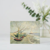 Vincent van Gogh - Fischerboote am Strand Postkarte (Stehend Vorderseite)