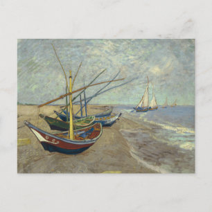 Vincent van Gogh - Fischerboote am Strand Postkarte