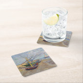 Vincent van Gogh - Fischerboote am Strand Rechteckiger Pappuntersetzer (Vor Ort)