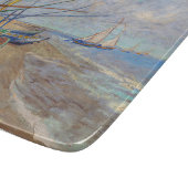 Vincent van Gogh - Fischerboote am Strand Schneidebrett (Ecke)