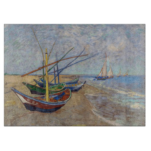 Vincent van Gogh - Fischerboote am Strand Schneidebrett (Vorderseite)