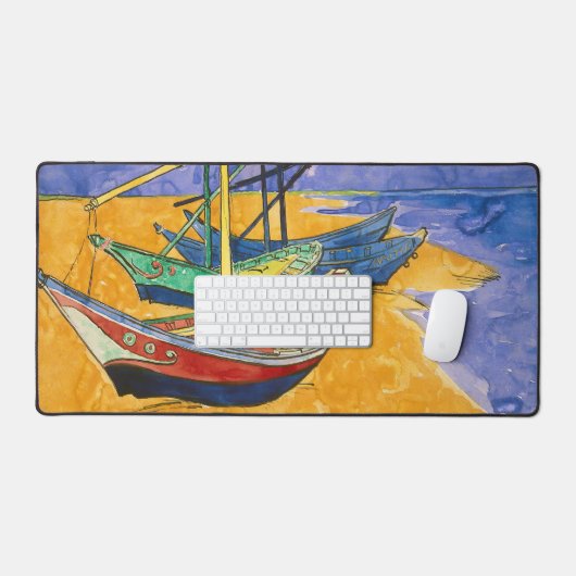 Vincent van Gogh - Fischerboote am Strand Schreibtischunterlage (Tastatur & Maus)