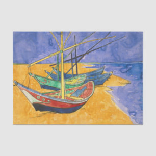 Vincent van Gogh - Fischerboote am Strand Seidenpapier
