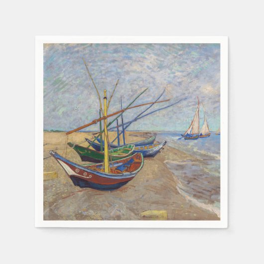 Vincent van Gogh - Fischerboote am Strand Serviette (Vorderseite)