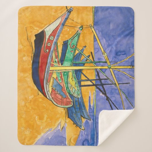 Vincent van Gogh - Fischerboote am Strand Sherpadecke (Vorderseite)