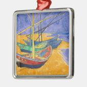 Vincent van Gogh | Fischerboote am Strand Silbernes Ornament (Links)