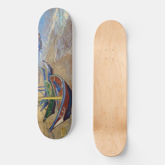 Vincent van Gogh - Fischerboote am Strand Skateboard (Vorderseite)