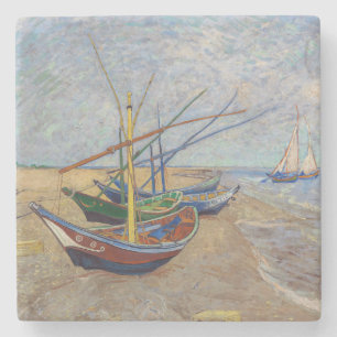 Vincent van Gogh - Fischerboote am Strand Steinuntersetzer