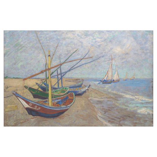 Vincent van Gogh - Fischerboote am Strand Stoff (Yard (91,4 cm))