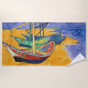 Vincent van Gogh - Fischerboote am Strand Strandtuch