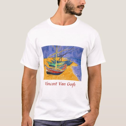 Vincent van Gogh - Fischerboote am Strand T-Shirt (Vorderseite)
