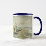 Vincent van Gogh - Fischerboote am Strand Tasse<br><div class="desc">Fischerboote am Strand von Saintes-Maries (1888) von Vincent van Gogh ist ein Vintager Post-Impressionismus, der Kunstmalerei ist. Eine Segel-Landschaft mit Segelbooten am Strand und im Ozean. Eine maritime Szene mit Segelschiffen. Über den Künstler: Vincent Willem van Gogh (1853-1890) war ein postimpressionistischer Maler, dessen Werk besonders für seine raue Schönheit, emotionale...</div>