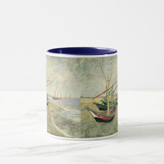 Vincent van Gogh - Fischerboote am Strand Tasse (Zentrum)
