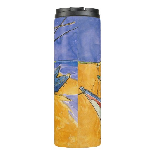 Vincent van Gogh - Fischerboote am Strand Thermosbecher (Rückseite)
