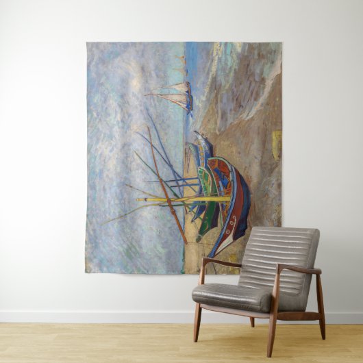 Vincent van Gogh - Fischerboote am Strand Wandteppich (Beispiel)