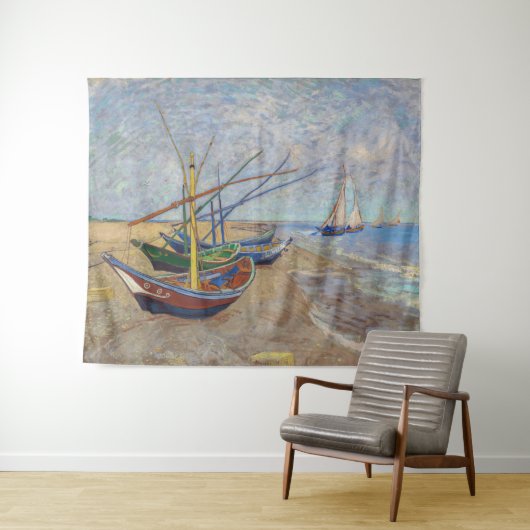 Vincent van Gogh - Fischerboote am Strand Wandteppich (Beispiel (Horizontal))