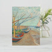 Vincent Van Gogh Fischerboote Einladung (Stehend Vorderseite)