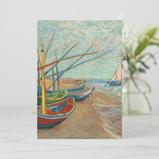 Vincent Van Gogh Fischerboote Einladung (Stehend Vorderseite)