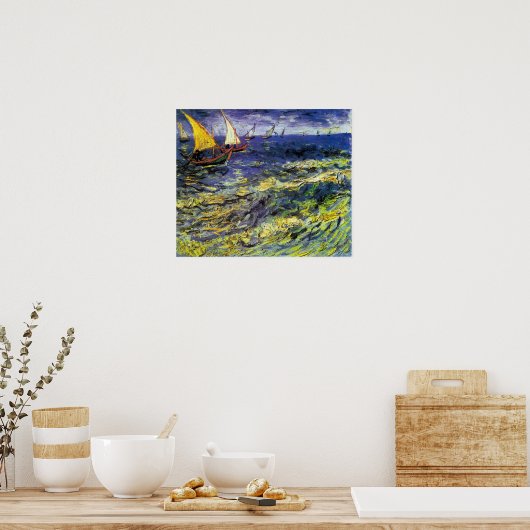 Vincent van Gogh Fischerboote in Saintes-Maries Poster (Küche)