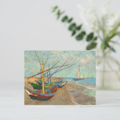 Vincent Van Gogh Fischerboote Postkarte (Stehend Vorderseite)