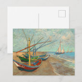 Vincent Van Gogh Fischerboote Postkarte (Vorne/Hinten)