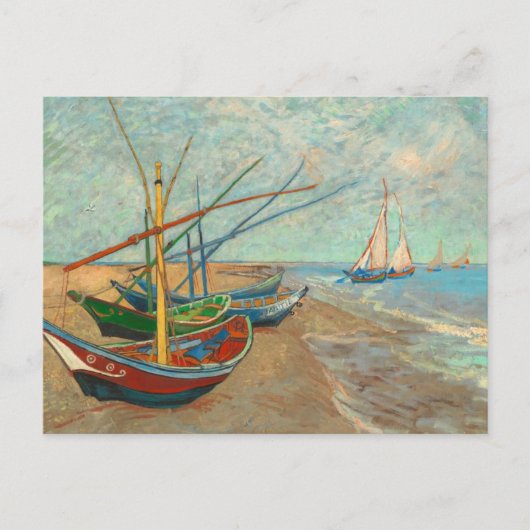 Vincent Van Gogh Fischerboote Postkarte (Vorderseite)
