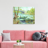 Vincent van Gogh | Fischerei im Frühjahr Leinwanddruck (Insitu (Wohnzimmer))