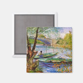 Vincent Van Gogh - Fischerei im Frühjahr Magnet (Vorderseite/Rückseite)